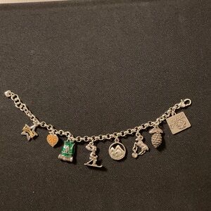 Brighton Silver Charm Bracelet - Colorado themed